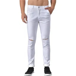 COMFITS Men Classic Regular Fit Mid-Rise Slash Knee Cotton Jeans-picture-19