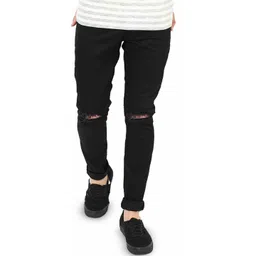 COMFITS Men Classic Regular Fit Mid-Rise Slash Knee Jeans-picture-34