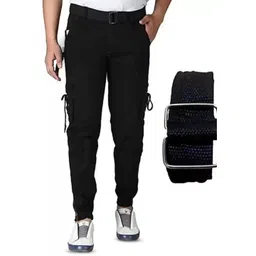 COMFITS Men Classic Straight Fit Cargos Trousers-picture-37