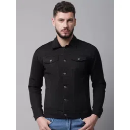 COMFITS Men Spread Collar Solid Cotton Denim Jacket-picture-19
