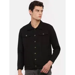 COMFITS Men Spread Collar Solid Cotton Denim Jacket-picture-18