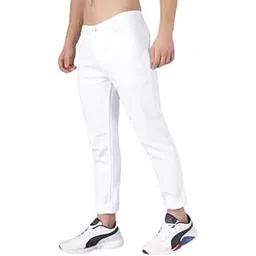 comfits Men's Casual White Plain Jeans (28)-picture-12
