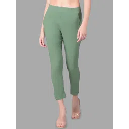 Comfort Lady Women Regular Fit Elastic Waist Cotton Pencil Pant Casual-picture-29