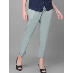 Comfort Lady Women Regular Fit Mid-Rise Cotton Formal Trousers-picture-27