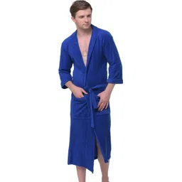 comfortlooms ROYAL BLUE Free Size Bath Robe-picture-17