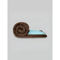 Comfowell Blue & Brown Heavy Winter 233 GSM Double Bed Quilt-image-15