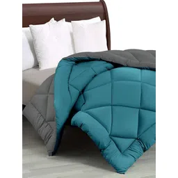 Comfowell Blue & Grey Heavy Winter 233 GSM Double Bed Quilt-picture-35