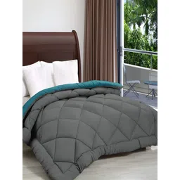 Comfowell Blue & Grey Microfiber Heavy Winter 233 GSM Single Bed Comforter-picture-25