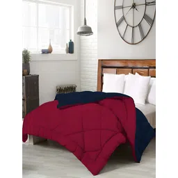 Comfowell Blue & Maroon Heavy Winter 233 GSM Double Bed Quilt-image-39