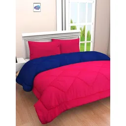Comfowell Blue & Pink Heavy Winter 233 GSM Double Bed Comforter-image-38