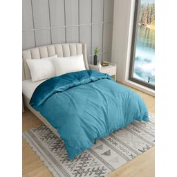 Comfowell Blue & Turquoise Blue Microfiber Heavy Winter 233 GSM Double Bed Quilt-image-27