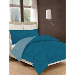 Comfowell Blue Geometric Heavy Winter Double Bed Quilt-image-19