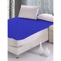 Comfowell Blue Quilted Elastic Strap King Size Water Resistant Mattress Protector-image-7