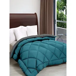 Comfowell Grey & Teal Heavy Winter 233 GSM Double Bed Comforter-picture-24
