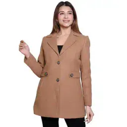 comfy sparrow Women Regular Fit Peacoat with Button-Closure-picture-43