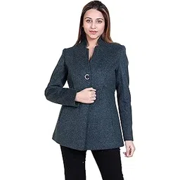 comfy sparrow Women Stylish Star Collar C Button Designed Single Breasted Winter Long Coat-picture-52