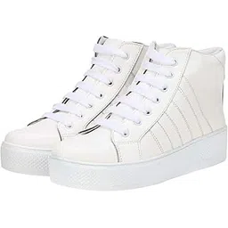 Commander Shoes Latest High Ankle Flat Boots for Girls and Women (703 White 7UK)-picture-27