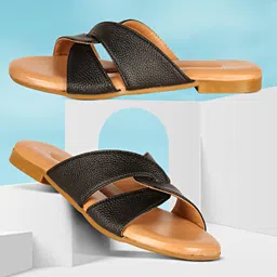 Commander Shoes Women Striped Open Toe Flats-picture-31