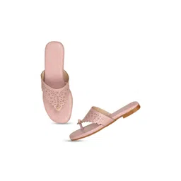 Commander Shoes Women Textured Open Toe Flats image 4