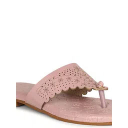 Commander Shoes Women Textured Open Toe Flats image 5