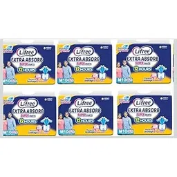 COMPATIBLE WITH Lifree SUPER EXTRA Absorb Adult Diaper Pants For Unisex Adult Pant Style Diapers MEDIUM (M10 PACK OF 6)-image-10