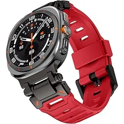 Compatible with Samsung Galaxy Watch Ultra 47mm Band FKM for Men, Fluororubber Sport Rugged Strap with Metal Connector Compatible with Galaxy Ultra 47 Mm Band-picture-14