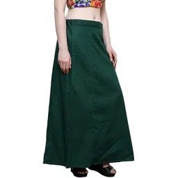 COMPLAYYER Green Readymade Saree Petticoats(Free Size) Pure Cotton Petticoat-picture-48