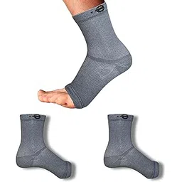 Compression Socks Open Toe | Bamboo Cotton Compression Socks Women | Ecosync | Nano Socks for Men Neuropathy | Plantar Fasciitis | Grey | Arch Support | Ankle & Foot Swelling |Injury Recovery-picture-37