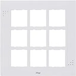 CONA 10331 Status Solo 18 Modular Plate with Blue LED Indicator and Diamond Look, Snow White - Single|18 Module Switch Plates|Cover Plate|18M Polycarbonate Switch Frame-picture-15