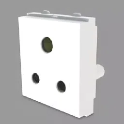 Cona Platinum 3 Pin Socket With Shutter 6 A White, 14196-picture-15