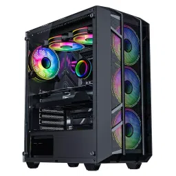Consistent Spectrum Gaming Cabinet Black Supports Micro ATX/Mini ATX/ITX Motherboard, CIG2009-image-30