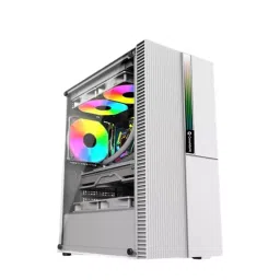 Consistent Thunder Gaming Cabinet Silver Supports Micro ATX Motherboard, CIG2004-image-8