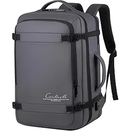 contacts Expandable Travel Backpack 40L, Waterproof, USB Charging, Anti-Theft Pocket, 17" Laptop Compartment, TSA-Friendly 180° Opening for Business, Work, and Travel-picture-26