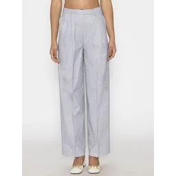 Contemponari Women Relaxed Loose Fit Trousers-picture-10