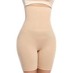 contex media Tummy Tucker Women High Waist Shapewear Body, Belly and Thigh Shaper Panties for Saree and Dress Abdomen Pants Slimmer Underwear Beige-picture-11