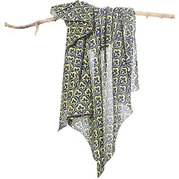 contrast living Kanwar Scarves for Women Stylish,Cotton Printed Scarves for all session for ladies, Girls Cotton printed Scarf, 100x100 Cm Square Size,100% Cotton trendy Scarf for Girls-picture-34