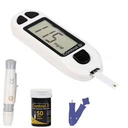 control d 50 Strips & Automatic Glucose Blood Sugar Testing Glucometer-picture-13