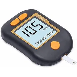 Control D Advanced Digital Diabetes Glucose Blood Sugar Testing Monitor with 10 Strips Glucometer (Black, Orange)-picture-13