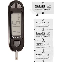 control d Automatic Glucose Blood Sugar Testing Machine with 10 Single Foil Strips Glucometer-picture-19