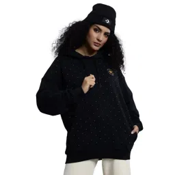 Converse Black Premium Studded Glam Regular Fit Hoodie-picture-41