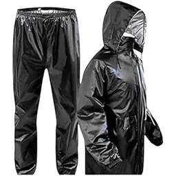Men's Raincoat Waterproof Polyester Rain Suit With Hood and Storage bag-image-12