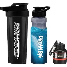cool indians Amazing Quality Combo Gym Protein Shaker & Sipper Water Bottle With Whey Conatiner | Shaker water Bottle | Gym Shaker | Shaker with Sippy | Whey Loader | Bottle | Conatiner Pack Of 3 (Black)-picture-33