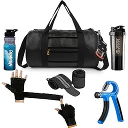 cool indians Premium Gym Accessories Combo Set for Men and Women Workout with Whey Bottle, Hand Gripper,Duffle Bag, Wrist Wrap, Hand Gloves Sipper/Shaker - All-in-One Fitness Gym Kit-picture-32