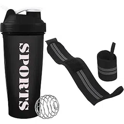 cool indians Shaker Bottle Plastic Protein Powder Shakers with Wrist Support Band for Workout & Exercise Shaker Bottle for Protein Gym Bottle with Shakers Pack of 2 (Protein Shaker Bottle with Wrist Support Band)-picture-18