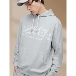 Cool Plus Men Alphanumeric Printed Hooded Pullover Sweatshirt-picture-42