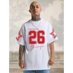 Cool Plus Men Typography Printed Round Neck Cotton Oversized T-shirt-picture-10