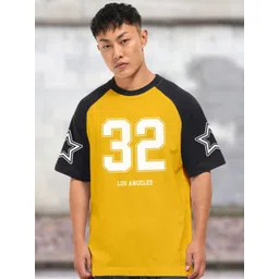 Cool Plus Men Varsity Printed Round Neck Cotton Oversized T-shirt-picture-33