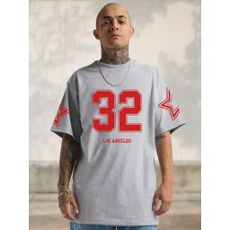 Cool Plus Varsity Printed Oversized Drop-Shoulder Sleeves T-shirt-picture-20