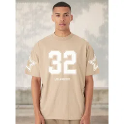 Cool Plus Varsity Printed Oversized Drop-Shoulder Sleeves T-shirt-picture-15