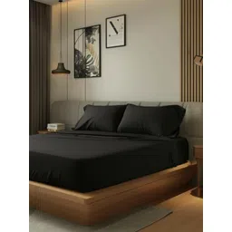 COOLBEDS Black 400 TC Queen Bedsheet with 2 Pillow Covers-picture-18